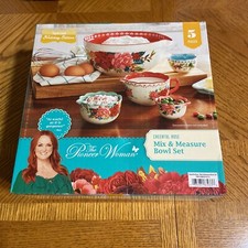 The Pioneer Woman 5 peças mix & measure edição de férias alegre conjunto de tigela rosa novo comprar usado  Enviando para Brazil