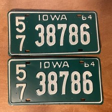 1964 iowa license for sale  Grayling