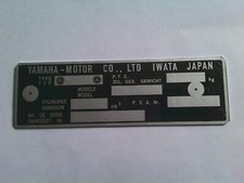 Typenschild motorrad bike gebraucht kaufen  Deutschland