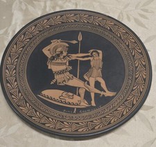 Placa de terracota com pintura "Pinca-Grottaglie", usado comprar usado  Enviando para Brazil