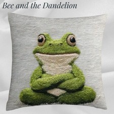 Comical frog cushion for sale  BASILDON