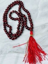 CONTAS BUDISTAS DE MADEIRA MALA MANTRA MALLA MALLAH 108 MEDITAÇÃO ORAÇÃO BUDA AUM comprar usado  Enviando para Brazil
