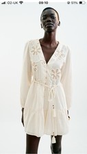 Zara embroidered textured for sale  GRAVESEND