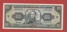 PLACA EQUADOR 100 SUCRES 21-6-1991 WA.  G. SALGADO PICK # 123Ah XF. comprar usado  Enviando para Brazil