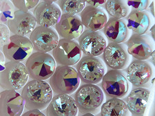 12 Preciosa 2 furos costura octógono corte à máquina 14mm cristal AB. comprar usado  Enviando para Brazil