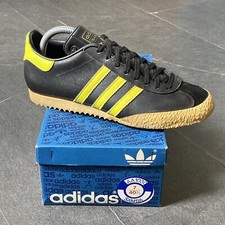 Usado, Vintage Anos 70 Adidas Samba UK7 Fabricado Na França OG 70s Preto Amarelo Futebol Raro comprar usado  Enviando para Brazil