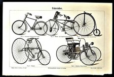 1904 antica stampa.triciclo usato  Pozzallo