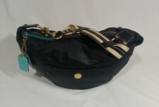 Bolsa Hobo Bombardeiro Preta Vintage Coach Bronze E Teal Acentos, usado comprar usado  Enviando para Brazil