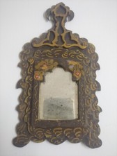 Usado, Antigo hindu-per. Espelho de viagem quadro pintado à mão/lua de mel recém-casados 20 cm comprar usado  Enviando para Brazil