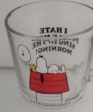 Snoopy 1980s glass for sale  UK