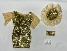 Roupa metálica vintage Barbie clone Maddie Mod Shillman dourada comprar usado  Enviando para Brazil
