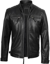 Jaqueta de couro de cordeiro genuína masculina acolchoada estilo moto vintage, ajuste ajustável comprar usado Jaqueta de couro de cordeiro genuína masculina acolchoada estilo moto vintage, ajuste ajustável comprar usado  Enviando para Brazil