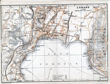 Lugano + Lago 1904 picc. carte orig. + guida franc. (7 p.) Paradiso - Capolago comprar usado  Enviando para Brazil