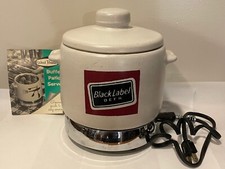 Pote de feijão de cerveja vintage Carling Black Label com prato quente por West Bend  , usado comprar usado  Enviando para Brazil