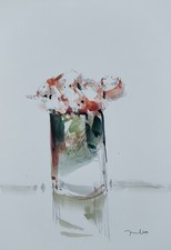 Pintura em aquarela colecionável JOSE TRUJILLO flores originais natureza morta, usado comprar usado  Enviando para Brazil