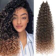 Tranças de crochê onda de água encaracolada 8" 12" pré-loop torção trançada extensões de cabelo, usado comprar usado  Enviando para Brazil