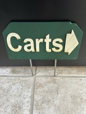 Placa de flecha para carrinho de golfe. Placa de caminho de carrinho de curso de ouro verde/branco. Usado! comprar usado  Enviando para Brazil