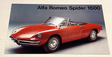 Brochure de Vente  ALFA ROMEO Spider 1600 Os de Seiche - Non Datée - Bel Etat. comprar usado  Enviando para Brazil