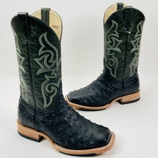 BOTAS DE COURO DE AVESTRUZ HORSE POWER TOP HAND PRETO PENA COMPLETA HP8004 MASCULINAS 8.5 EE comprar usado  Enviando para Brazil