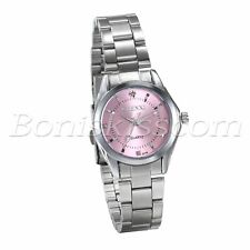 Usado, Berloque feminino pulseira de aço inoxidável mostrador de strass relógio de pulso analógico quartzo presente comprar usado  Enviando para Brazil