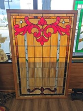 Red stain glass for sale  East Windsor