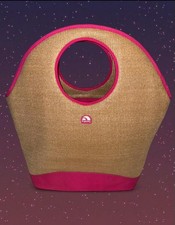 Bolsa tote de juta isolada Igloo vermelha e bronzeada com zíper fechado, 19x21 pol, não usada, usado comprar usado  Enviando para Brazil