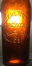 1914-1916 GEHLING’S BREWERY FALLS CITY NEBRASKA BOTELLA DE CERVEZA DE EXPORTACIÓN DE CUARTO ÁMBAR segunda mano  Embacar hacia Argentina