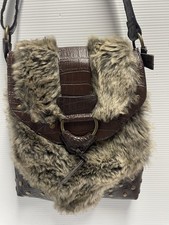 Bolsa de ombro ajustável boêmia pele de canguru personalizada couro sintético marrom crocodilo comprar usado  Enviando para Brazil