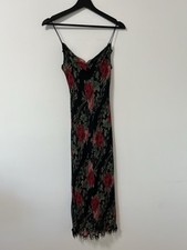 Vintage Betsey Johnson Nova York Raro Anos 90 Fada Seda Vestido Midi Floral Tamanho 6 comprar usado  Enviando para Brazil