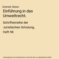 Einführung umweltrecht schrif gebraucht kaufen  Trebbin