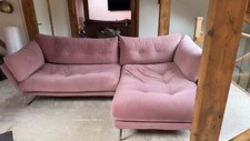 Pink corner sofa for sale  CLECKHEATON