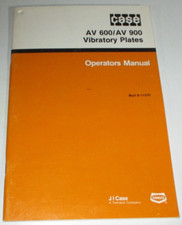 Case AV 600 & AV 900 Placa Vibratória Operadora Manual 9-11370 ORIGINAL!  1985 comprar usado  Enviando para Brazil
