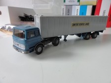 Wiking HO 523/18 Mercedes-Benz LPS 1620 40'-Container United States Lines schmal, usado comprar usado  Enviando para Brazil