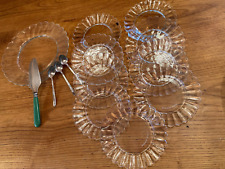 Ensemble d'assiettes à dessert Duralex signées " Lesieur " et son plat assorti na sprzedaż  Wysyłka do Poland