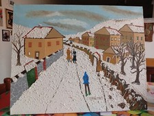 Quadro naif paesaggio usato  Chignolo Po