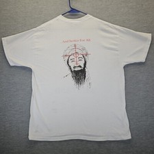 Camiseta Masculina Vintage Y2K United We Stand LG Wht And Justice For All Osama Target comprar usado  Enviando para Brazil