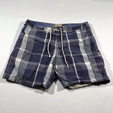 Bermuda de natação J.Crew masculina xadrez azul THE ORIGINAL LONGBOARD casual tamanho 38 comprar usado  Enviando para Brazil