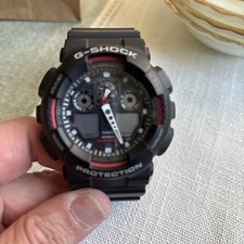 Casio G-Shock 5081 WR20BAR GA-100 preto com mãos prata/vermelho precisa de bateria. comprar usado Casio G-Shock 5081 WR20BAR GA-100 preto com mãos prata/vermelho precisa de bateria. comprar usado  Enviando para Brazil