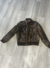 Jaqueta Airborne Vintage M Julian Adventures Couro Marrom Tamanho Médio Desgastada comprar usado  Enviando para Brazil