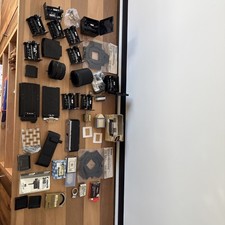 Lote de material de câmera de formato médio Mamiya + Canon + Nikon + material incrível vintage comprar usado Lote de material de câmera de formato médio Mamiya + Canon + Nikon + material incrível vintage comprar usado  Enviando para Brazil