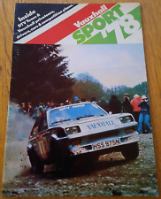 Folheto de carro de corrida 1978 VAUXHALL DTV CHEVETTE. Rally Chevette 2300 HS & Magnum comprar usado  Enviando para Brazil