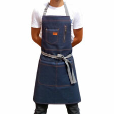  Avental de trabalho unissex para babador denim f desenho pintura restaurante garçom barista comprar usado  Enviando para Brazil