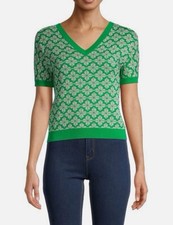 Blusa de malha KATE SPADE NEW YORK floral gola V palmeira do deserto nova sem etiquetas tamanho M comprar usado  Enviando para Brazil