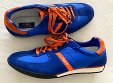 Tênis Polo Ralph Lauren Jacory azul e laranja com cadarço masculino tamanho 10,5 D comprar usado  Enviando para Brazil