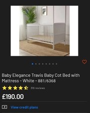 Baby cot mattress for sale  OLDHAM