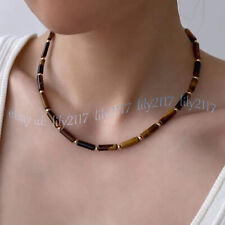 Colar de contas tubo coluna pedra preciosa olho de tigre amarelo pedra natural 14-48 polegadas comprar usado  Enviando para Brazil