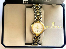 Relógio de pulso feminino Festina anos 90 aço inoxidável e ouro comprar usado  Enviando para Brazil