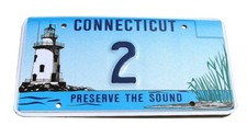 Usado, 2001 Connecticut LIGHTHOUSE Placa de Licença # 2 ÚNICO DÍGITO NÚMERO BAIXO comprar usado  Enviando para Brazil