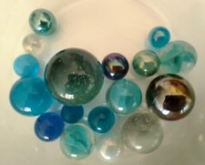 Glasmurmeln blau türkis gebraucht kaufen  Deutschland