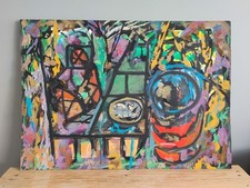 Bold abstract painting for sale  CLEVEDON
